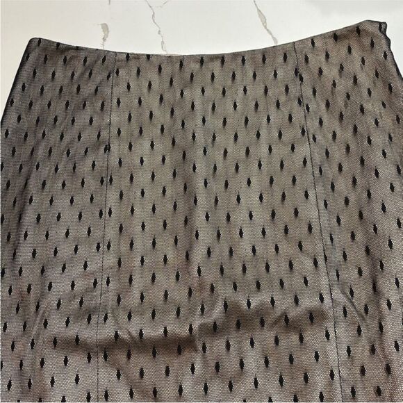 Tracy Reese | Black Taffetta Lace Mesh Skirt 8 - Picture 12 of 16